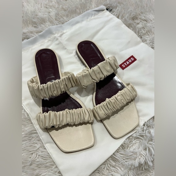 STAUD Maya Ruched Slide Sandal - Size 40 US 10 - NWT - Picture 2 of 7